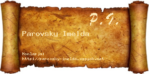 Parovsky Imelda névjegykártya